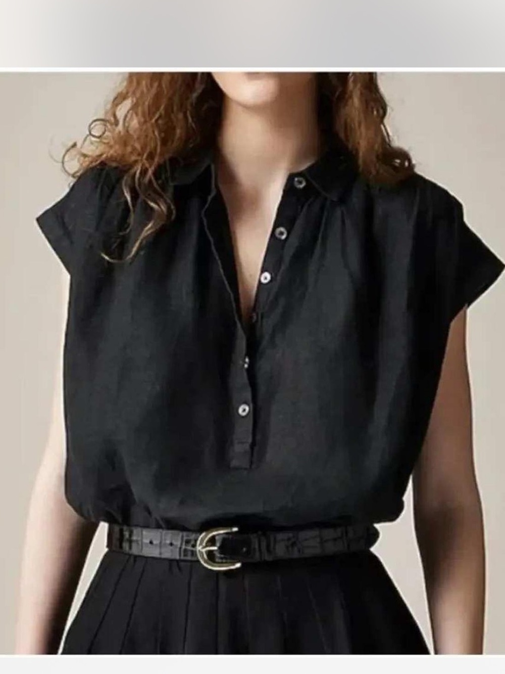 J. Crew New Capitaine shirt in Baird McNutt Irish linen -  Black